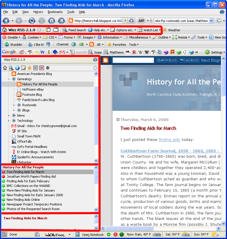 firefox addon google reader